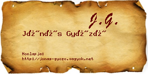 Jónás Győző névjegykártya