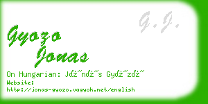 gyozo jonas business card
