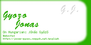 gyozo jonas business card